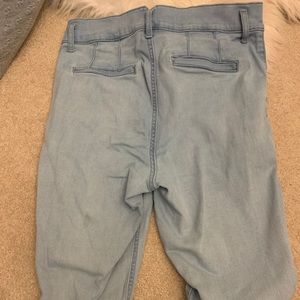 High waisted Express Jeans. Light Wash Color